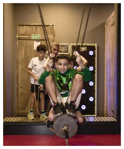 Friends enjoying indoor challenge rooms at TEPFactor